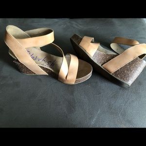 Tan Wedge Sandals